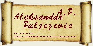 Aleksandar Puljezević vizit kartica